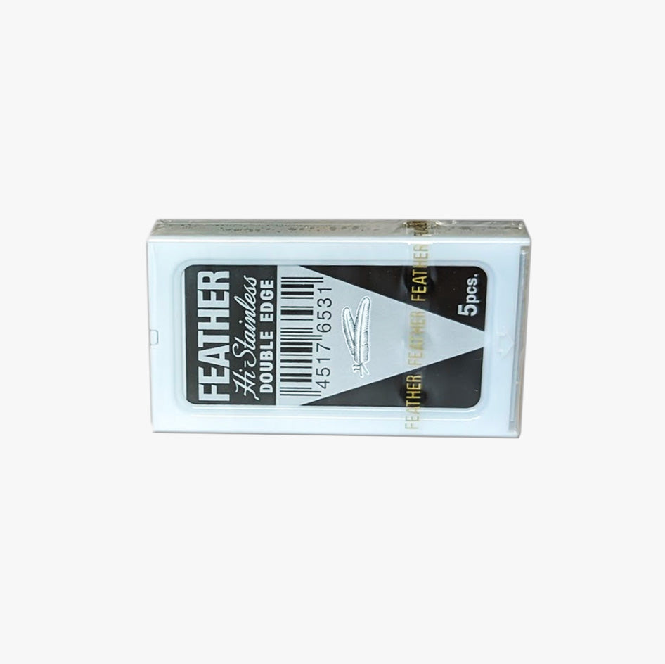 Feather Hi-Stainless Double Edge Razor Blades - 5 count